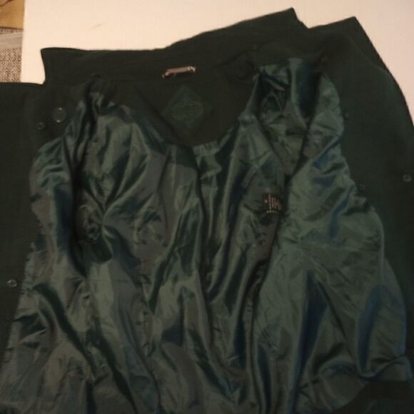 Jou jou hunter green double breasted mid length coat - Picture 7 of 7